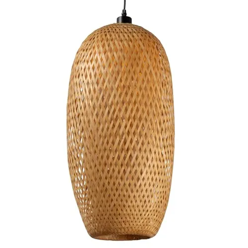 Riess Ambiente Hängeleuchte Organic Living - 40cm - Natur - Hängeleuchte mit handgefertigtem Bambus-Schirm, ideal für eine warme Atmosphäre. Setze natürliche Akzente in Deinem Zuhause und kombiniere individuell!