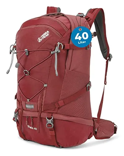 Terra Peak Wanderrucksack Flex 40 - 40L Trekkingrucksack mit YKK Reißverschluss - Wanderrucksack mit 40L Volumen, ideal für mehrtägige Touren. Wasserabweisend, verstellbarer Hüftgurt und praktische Flaschentaschen für maximalen Komfort.