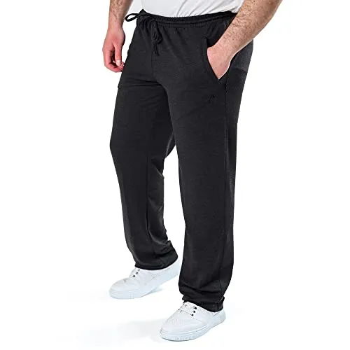 Authentic Klein Klassische gerade geschnittene Herren Jogginghose für Sport- und Freizeit aus Baumwollmischgewebe in Kurz, Lang und Übergrößen,Anthrazit / Anthrazitmelange,102
