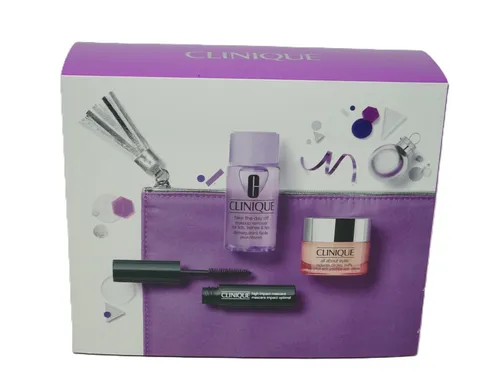 Clinique All About Eyes Gel + Makeup Remover + Mascara - Hochwertige Augenpflege für effektive Reinigung und Pflege, ideal für die tägliche Anwendung. Größe: 10-30 ml, aus Frankreich.