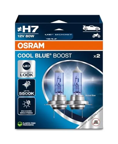 OSRAM H7 12V 80W Cool Blue Boost 5500K Glühlampen, 2 Stk.