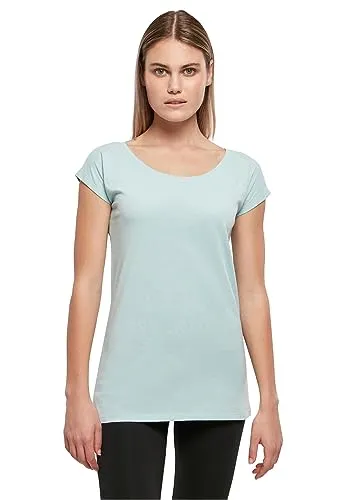 Build Your Brand Damen T-Shirt Ladies Wide Neck Tee Oceanblue 4XL