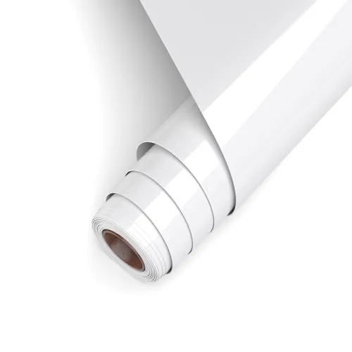 Asoway Plotterfolie Textil Weiß Vinylfolie Plotter HTV 30.5cm x 457cm, Flexfolie Plotter Textil für DIY Kleidung, Mützen, Hosen, andere Stoffe, Leicht zu schneiden und zu jäten