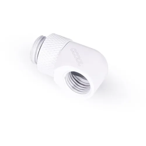 Alphacool Eiszapfen L-Verbinder drehbar G1/4 AG auf G1/4 IG, weiss