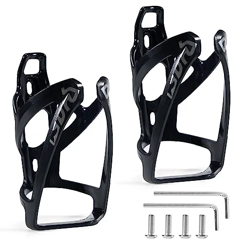 2er-Pack Fahrrad Flaschenhalter, Fahrrad Getränkehalter, Stabil Fahrrad Flaschenhalter für MTB, Rennrad, Mountainbikes, Trinkflaschenhalter mit 4 Schrauben (schwarz)