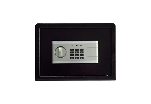 HELO24 Tresor Safe Elektronischer Möbeltresor M - C2 schwarz - Tresor für Dokumente und Wertgegenstände, ausgestattet mit Elektronikschloss und herausnehmbarem Regalboden für optimale Sicherheit und Flexibilität.