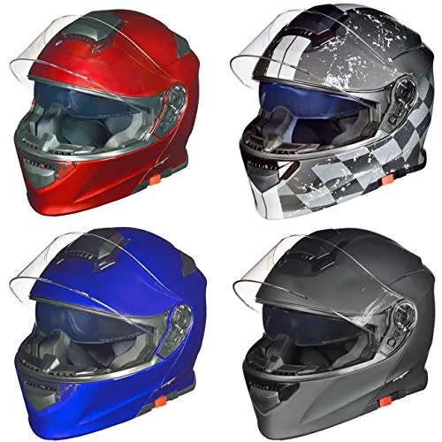 RS-982 Klapphelm Motorradhelm Conzept Modular Roller Helm, Größe XS (53-54) - ECE zertifizierter Motorradhelm mit kratzfestem Visier und antibakteriellem Innenfutter für höchsten Komfort und Sicherheit.