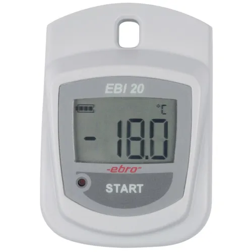 Ebro 1601-0042-Z EBI 20-T1 Temperatur-Datenlogger - Elektrische Messgeräte mit wasserdichtem Design (IP67) und bis zu 40.000 speicherbaren Messwerten für präzise Temperaturüberwachung von -30 bis 70°C.
