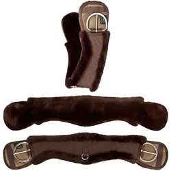 Equinate Western Mondgurt anatomisch mit synthetischem Lammfell 70 cm - 28