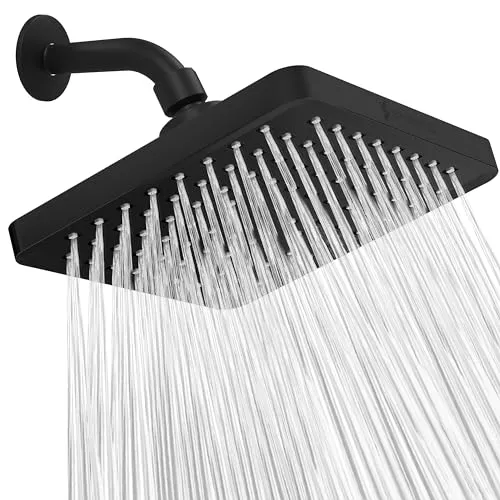 SparkPod Duschkopf – Hochdruckregen – luxuriöser moderner Look – werkzeuglose 1-Minuten-Installation – der perfekte verstellbare Ersatz für Ihre Badezimmer-Duschköpfe (20,3 cm quadratisch,