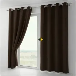 Beautex Verdunkelungsvorhang braun 140 cm x 225 cm in braun von Beautex