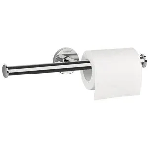 Hansgrohe Logis Universal Reservehalter 41717000 - Hochwertiger Toilettenpapierhalter aus Messing - Toilettenpapierhalter für 2 Rollen, aus langlebigem Messing mit eleganter Chrom-Oberfläche, ideal für stilvolle Badezimmer.