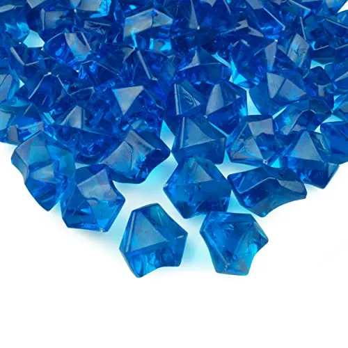 Goodymax® Kristall-EIS Dekosteine 25 mm Blau 50 Stück - EIS Deko Streudeko Diamanten Tischdeko