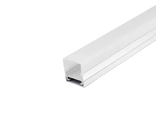 2m Aluprofil für LED Streifen mit milchiger Abdeckung von Energmix
