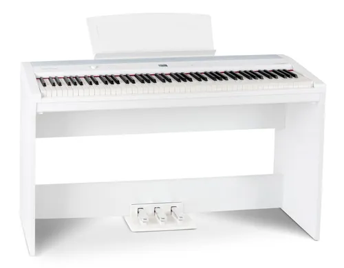Steinmayer P-60 WM Stagepiano Set mit Unterbau weiß - 88 Hammertasten, 128-fache Polyphonie, ideal für Bühnenanwendungen und kreative Musikproduktion