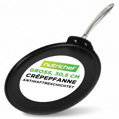 Nutrichef Crepes Maker 30cm – Antihaft Pfanne für alle Herdarten