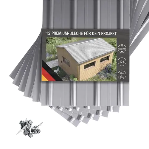 SMART Cover Set H12 Plus – 12 trapezförmige Abdeckbleche 125 x 45 cm - Kompaktes und leichtes Set für einfache Transportmöglichkeiten. Ideal für verschiedene Außenbereiche, schnell montierbar und aus robustem, witterungsbeständigem Material – die perfekte Wahl für private und gewerbliche Projekte.