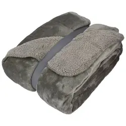 Wohndecke Kuscheldecke mit Flanell und Sherpa 150x200cm Kuscheldecke in 9 Farben, VIVA Home, zweiseitig braun