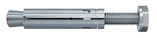 Fischer Schwerlastanker TA M 6 S/10, 90249, 50er-Pack - Mülltonnenanker für ungerissenen Beton, einfache Montage mit geringer Setzenergie und lösbaren Schraubverbindungen, ideal für stabile Befestigungen.