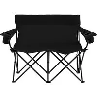 Costway Campingstuhl für 2 Personen mit Getränkehaltern - Ideal für Outdoor-Abenteuer: Der klappbare Campingstuhl bietet hohen Komfort mit breiten Armlehnen und hohen Rückenlehnen. Integrierte Getränkehalter und eine Tragetasche sorgen für einfache Handhabung und Transport.