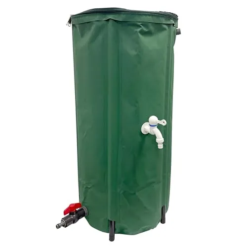 Faltbares Regenfass 100 Liter mit 2 Ablaufhähnen