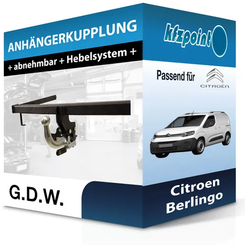 Produktbild G.D.W. Abnehmbare Anhängerkupplung für Citroen Berlingo