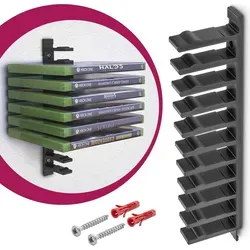 Floating Wandhalterung Modular Halterung Träger Schwarz passend für Blu Ray Xbox Spiele