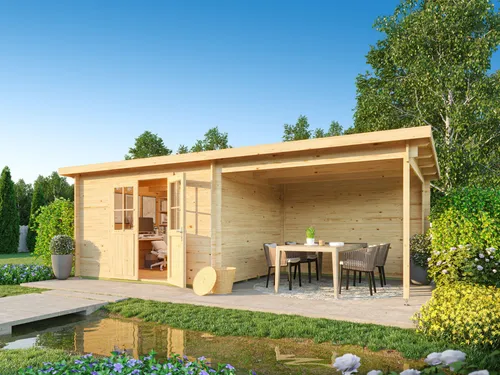 Fjordholz Pultdach Gartenhaus Modell Ezra 4J