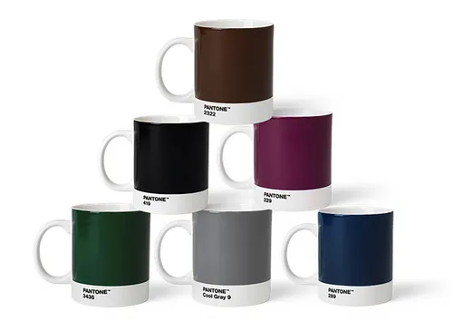 Pantone Porzellan Becher 6er-Set Set 3 - Natur-Farben - Thermobehälter in fröhlichen Farben, ideal für Heiß- und Kaltgetränke. Bringen Sie Farbe und Stimmung in Ihre Küche oder Büro mit diesen stilvollen Pantone Bechern.