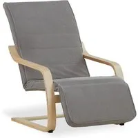 Homestyle4u Relaxsessel in Grau - Vielseitiger Relaxsessel für Wohnzimmer, Schlafzimmer oder Kinderzimmer, mit 5-fach verstellbarem Fußteil und ergonomischem Design für maximalen Komfort.