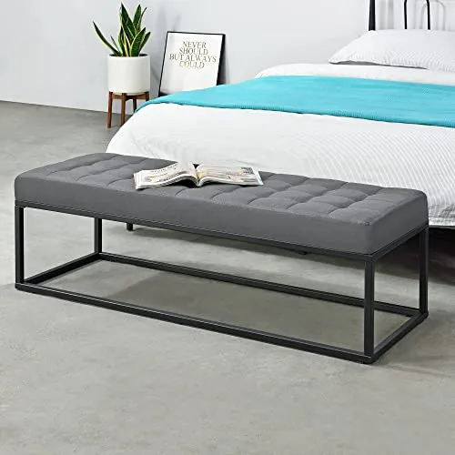 pro.tec Sitzbank Salta - Elegante Polsterbank für Schlafzimmer und Flur - Sitzbänke & -truhen, schmal und gepolstert mit stabilem Metallgestell für hohen Komfort und einfachen Aufbau. Maße: 120 x 40 x 38 cm, ideal für jeden Raum.