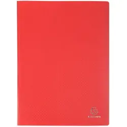 Exacompta Sichtmappe aus weichem PP 300μ mit 60 gekörnten Hüllen, blickdicht, für Format DIN A4