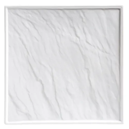 Porzellan Platte 26 x 26 cm eckig ''Weiß-Schiefer'', Weiß 1 Stück