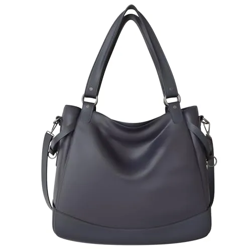 KMISSO Damen Vegane Shopper Tasche Hobo Bag D. Blue