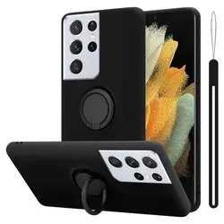 Cadorabo Hülle für Samsung Galaxy S21 ULTRA Schutz Hülle in Schwarz Handyhülle TPU Etui Case Cover