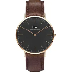 Daniel Wellington Quarzuhr Classic Bristol Black Rose Gold 40 mm - Elegante Quarzuhr mit rosegoldenem Gehäuse und schwarzem Zifferblatt. Perfekt für jeden Anlass und ein stilvolles Accessoire für Ihr Handgelenk.
