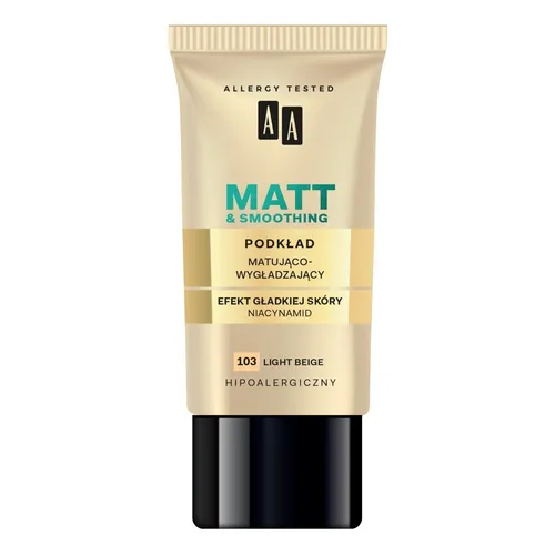 AA Make Up Matt podkład matująco wygładzający 103 Light Beige 30ml 5900116023199