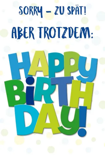 BSB Grußkarten Geburtstag nachträglich