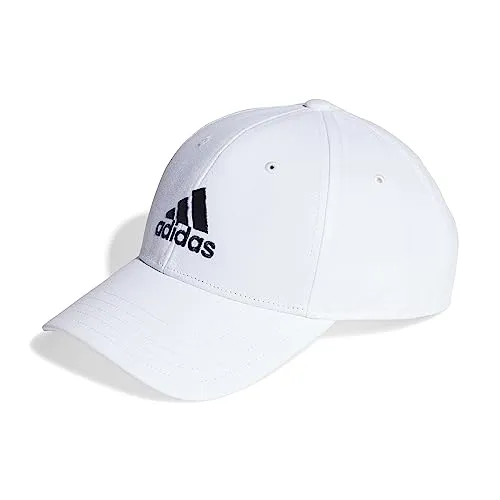 adidas Unisex Cotton Twill Baseball Cap, White/Black, M von adidas