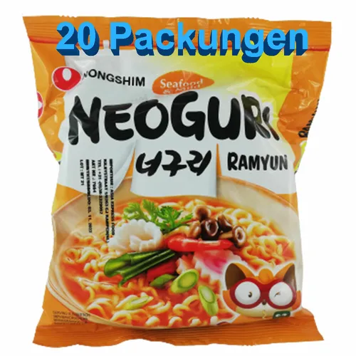 Instant Nudeln Neoguri Meeresfrüchte & Mild 20er Pack (20 x 120g) Noodles