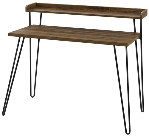 loft24 Schreibtisch Haven mit zusätzlicher Ablagefläche, 113,5 cm - Der stilvolle Haven Schreibtisch vereint modernes Design mit Funktionalität. Mit seiner kompakten Bauweise und der praktischen Ablage ist er ideal für kleine Räume und sorgt für Ordnung in Ihrem Homeoffice.