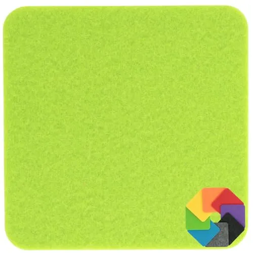 Design Filz Untersetzer eckig in grün von BIASTO