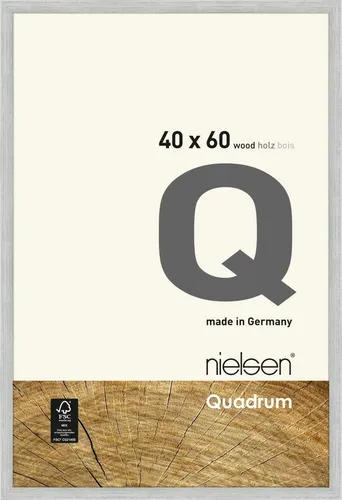 Holz-Wechselrahmen Quadrum 40x60 cm silber