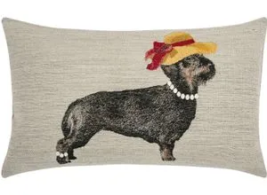 PAD Dekokissen SAUSAGE, Kissenhülle ohne Füllung, Made in Europe, Motiv Dackel, 35x60 cm
