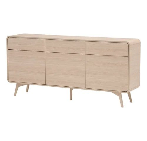 Lomadox Sideboard TULSA-61, Eiche 180 cm mit 3 Türen & 3 Schubladen