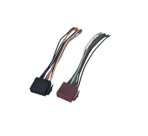 Auto Radio Adapter 2X DIN ISO Stecker Kabel 16 Pin Strom Kompatibel mit VW Audi Mercedes BMW