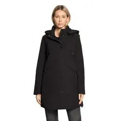Betty Barclay Damen Outdoorjacke mit Abnehmbarer Kapuze 36, Schwarz - Funktionsjacke mit abnehmbarer Kapuze, leicht tailliert und ideal für sportliche Aktivitäten bei jedem Wetter.