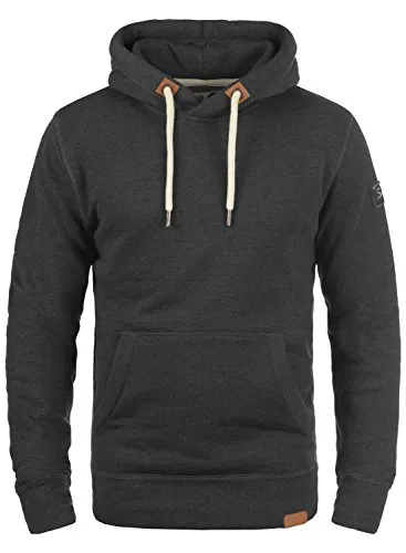 Solid TripHood Herren Kapuzenpullover - Dark Grey Melange - Kapuzenpullover für Herren mit kuschelweichem Fleece-Innenfutter und nachhaltiger Produktion. Ideal für Freizeit und Arbeit, vielseitig kombinierbar und bequem.