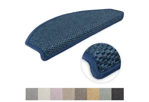 Metzker® Stufenmatte Stufenmatten Göteborg Halbrund Blau 20 Stück, halbrund, Höhe: 8 mm, 20 Stück - Blau