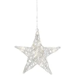 Konstsmide 6102-103 Stern Warmweiß LED - Hochwertiger Leuchtstern für festliche Weihnachtsdekoration, ästhetisch und langlebig